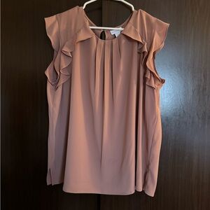 Liz Claiborne Ruffled Mauve Blouse